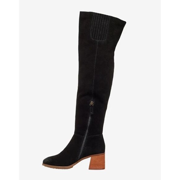 Kelsi Dagger Over the Knee Boots Womens Size 5.5 Black Suede Brooklyn Block Heel - Picture 2 of 12